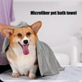 thumbnail image 4 of Bath Towel Microfiber Pet Bath Towel Strong Absorbent Drying Pet Grooming Pet Towel Gray, 4 of 6