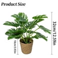 thumbnail image 3 of Faux Monstera Plant, Ongmies 13'' Plant Artificial Monstera Plant Faux Plants Indoor for Living Room Porch Balcony Garden Decor, Artificial Monstera Faux Plant, 3 of 8