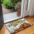 thumbnail image 2 of Halloween Pumpkin Non Slip Washable Door Mat Pumpkin Spooky Doormat Retro for Entry Floor Mat Set Living Room Bedroom Bathroom Crystal Velvet 30x17 Inches, 2 of 7