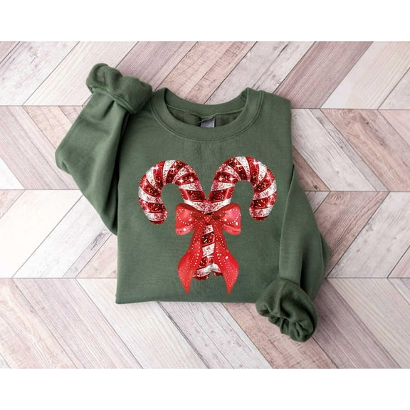 Candy Cane Christmas Club Sweatshirt, Retro Christmas Sweatshirt, Womens Christmas Shirts, Christmas Crewneck, Candy Cane Shirt, Xmas Shirt