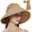 Khaki, variant on Foldable Straw Sun Visor for Women, Sun Protecetion Wide Brim Sun Hats Adjustable Topless Beach Hat