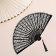 thumbnail image 6 of Holzlrgus Hand Fan Paper Fans Wedding Fans for Party Favor Fancy Dress (Black), 6 of 7