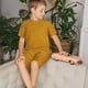 thumbnail image 4 of Balery Gold Glitter Conjunto de Pijama Infantil de Manga Corta con Estampado – Ropa de Dormir de Algodón Suave-Large, 4 of 6