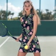 thumbnail image 2 of Yuyamidu Hawaiian Flower Tennis Golf Dress with Shorts Hibiscus Golf Athletic Workout Exercise Dresses with Pockets Athletic Dresses Zipper Collared Tennis Dress Size XL, 2 of 7