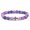 Purple Weathered, variant on Handcrafted 8mm Beaded Bracelet with Cross Charm - Tiger's Eye, White Howlite, Hematite & Volcanic Stone