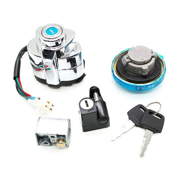 Ignition Switch Fuel Gas Tank Cap Keys Lock Set For 2005-2009 Honda VTX1300C