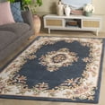 thumbnail image 2 of SAFAVIEH Aubusson Albus Medallion Area Rug, Dark Blue/Ivory, 5' x 8', 2 of 11