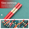 thumbnail image 5 of ifundom Set of 5 Pairs Japanese Style Reusable Chopsticks Non-Deformation for Home and Dining Use, 5 of 8