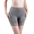 thumbnail image 3 of Blmnix Boxer Briefs Women's Panties Butt Lifting Panties Seamless High Waisted Panties Gray Lace Panties Women Cotton Underwear,M, 3 of 4