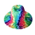 thumbnail image 5 of kaondbfi Summer Outdoor Travel Essentials Accessories Baseball Caps for Women and Men Tie-Dye Printed Hat Wide Jazz Hat Tie-Dye Hat for Party Clothings, 5 of 6