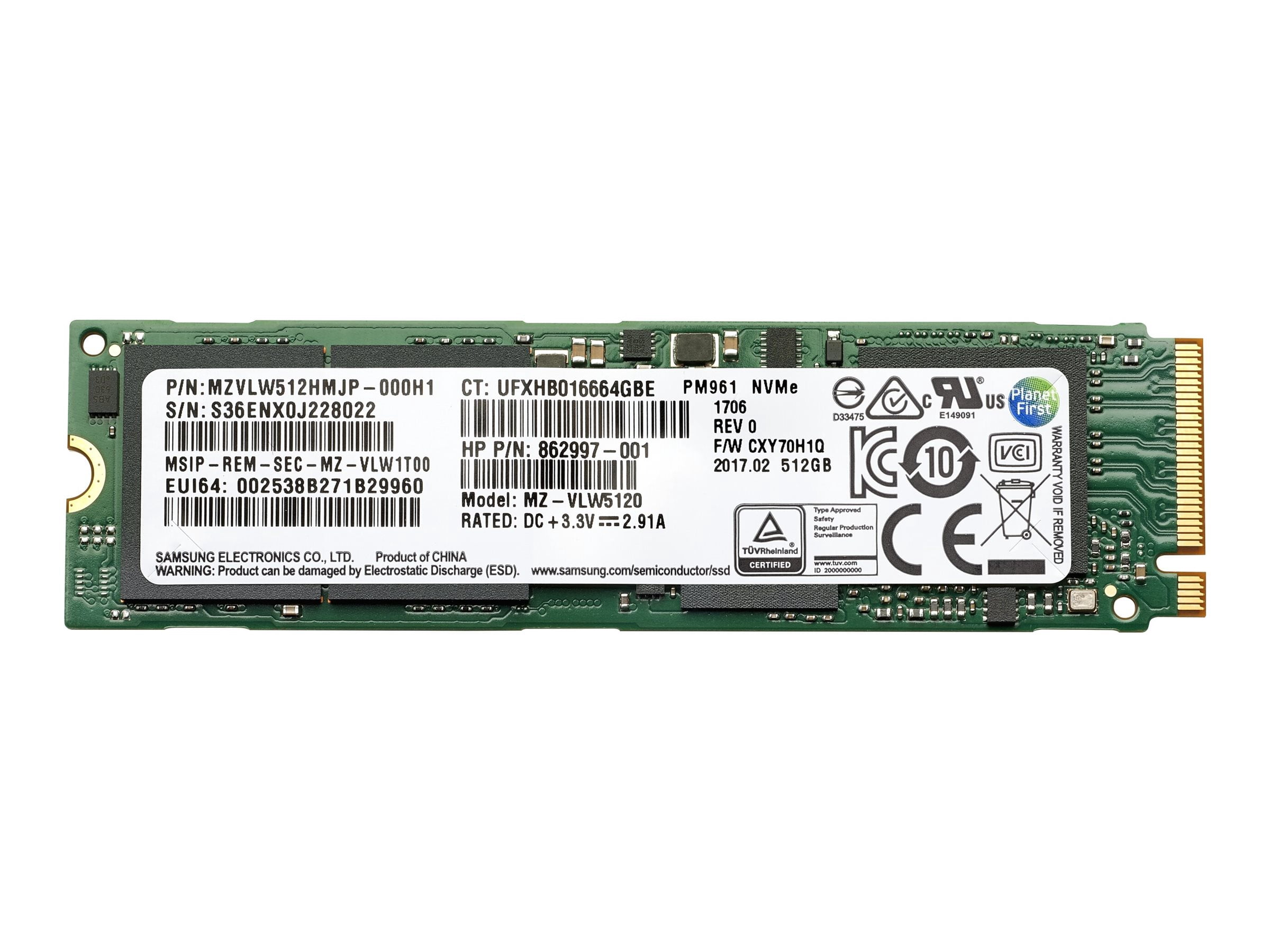 HP 512 GB Solid State Drive Internal PCI Express NVMe 1 Year Warranty 406L8AA