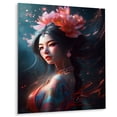 thumbnail image 2 of DESIGN ART Designart "Female Asian Floral Warriors IV" Asian Woman  Metal Wall Art 30 in. wide x 40 in. high, 2 of 5