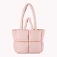 thumbnail image 3 of Bolso Mano Esponjoso Acolchado Algodón para Mujer () Rosa, 3 of 9