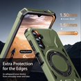 thumbnail image 6 of Designed for Samsung Galaxy A15 Case with Screen Protector - Features Built-in Magnetic Kickstand - Car Mount Holder Compatibility - Protective Phone Case - for Men Women Girls - Dark Green, 6 of 13