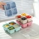 thumbnail image 4 of Juego de 4 recipientes Bento para refrigerios con 4 compartimentos para salsas, condimentos y loncheras de plástico aptas para microondas y lavavajillas., 4 of 6