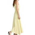 thumbnail image 6 of Women Long Dress, One-shoulder Pleated Hollowed Irregular Dress, 6 of 9