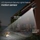 thumbnail image 4 of Iluminación exterior alimentada por energía solar, luz de seguridad con sensor de movimiento, ajuste flexible para jardín, patio, césped, garaje, porche, entrada de vehículos, seguridad paisajística, 4 of 5