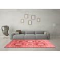 thumbnail image 3 of Ahgly Company Machine Washable Indoor Rectangle Abstract Red Modern Area Rugs, 7' x 10', 3 of 4
