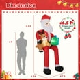 thumbnail image 3 of Costway 9.5 FT Christmas Inflatable Santa Decoration with Built-in LED Lights for Yard, 3 of 10
