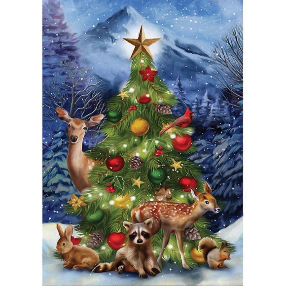 30x40cm DIY 5D Diamond Painting Kits for Adults Christmas Diamond Art, Full Round Drill Diamond Painting Christmas Mosaic Rhinestone Draw Christmas Ki