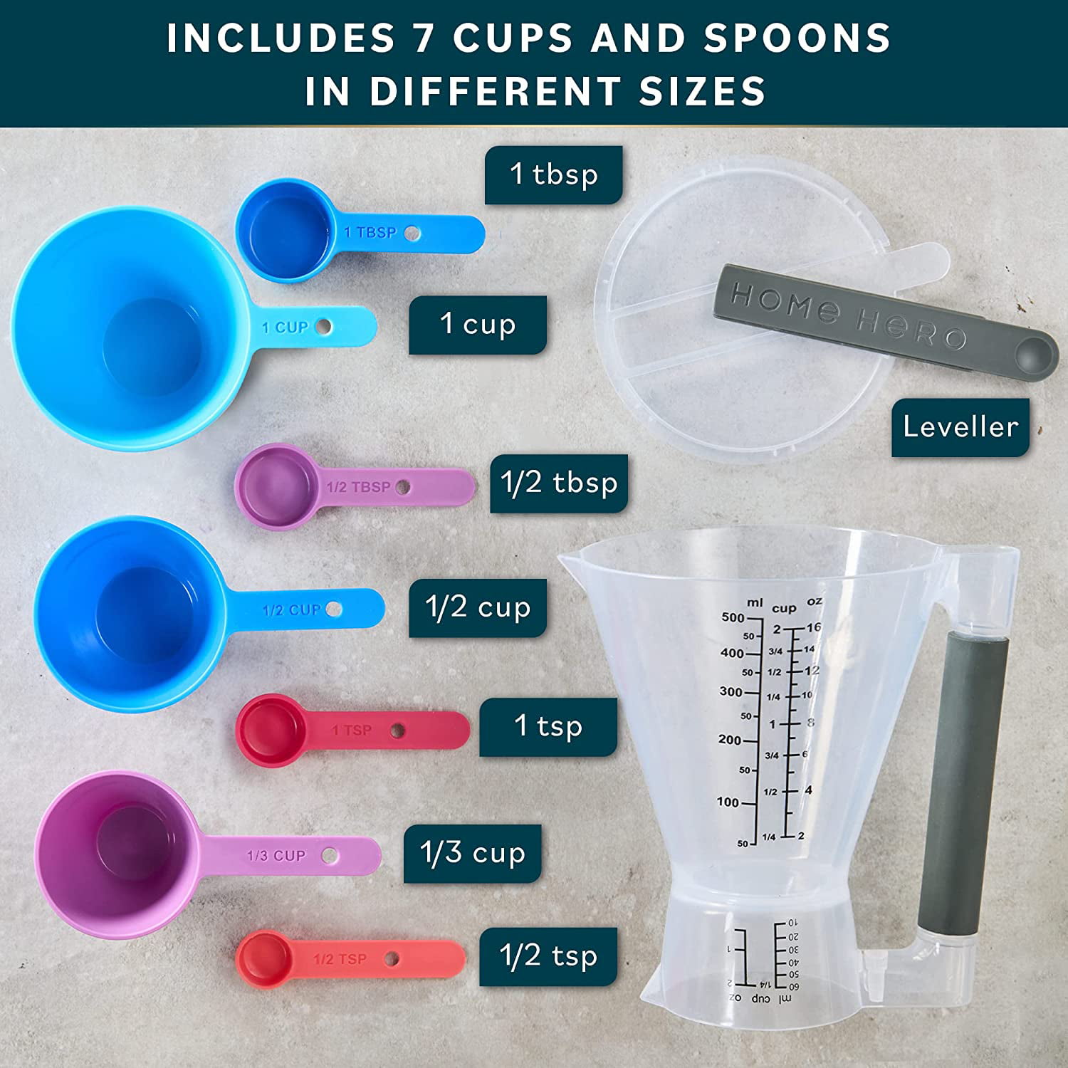 HomeHunch Measuring Cups and Spoons Set with Can Opener Kitchen