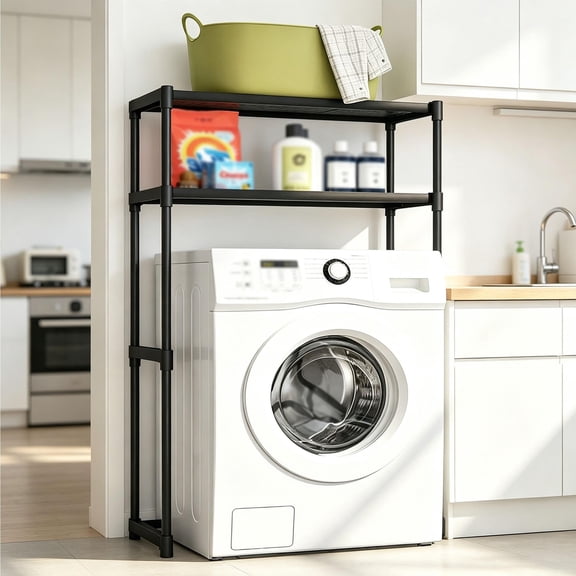Lcndkf Over Washing Machine Storage Rack Freestanding Space Saving Shelving Unit 25 x 11.81 x 51.97 Inch 1 Pack