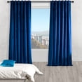 thumbnail image 5 of Topfinel 100% Blackout Luxury Velvet Curtain, 90 Inches Long Rod Pocket Back Thermal Insulated Noise Reduce Curtains for Living room Bedroom, 2 Panels,52 x 90 Inch,Dark Blue, 5 of 10