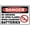 Warning Sign 2, variant on No Smoking When Charging Vintage Warning Tin Sign - 8"x12" Metal Sign, Wall Decor for Home, Farm, Bar, Coffee Shop, Club