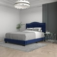 thumbnail image 4 of Modern Velvet Upholstered 60" Queen Bed in Blue, 4 of 7