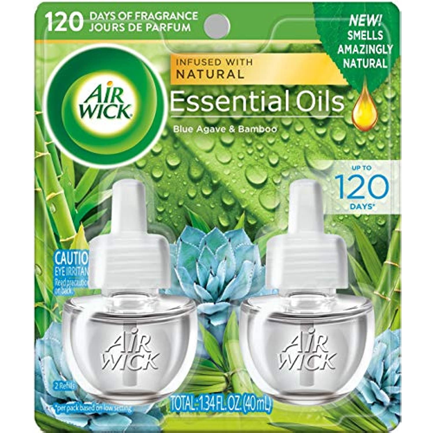 Air Wick Plug In Scented Oil Refill, Blue Agave And Bamboo, Air