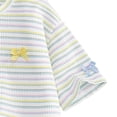 thumbnail image 6 of Mifsaly Cute Summer Tops for Girls Bowknot Ribbed Striped Short Sleeve Cropped T-Shirts Toddler Kids Casual Crew Neck Tee, 6 of 9