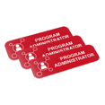 thumbnail image 2 of Program Administrator 1 x 3" Name Tag/Badge, Red, (3 Pack), 2 of 3