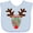 AE-Light Blue, variant on Inktastic Christmas Reindeer Face with Names and Red Nose Boys or Girls Baby Bib