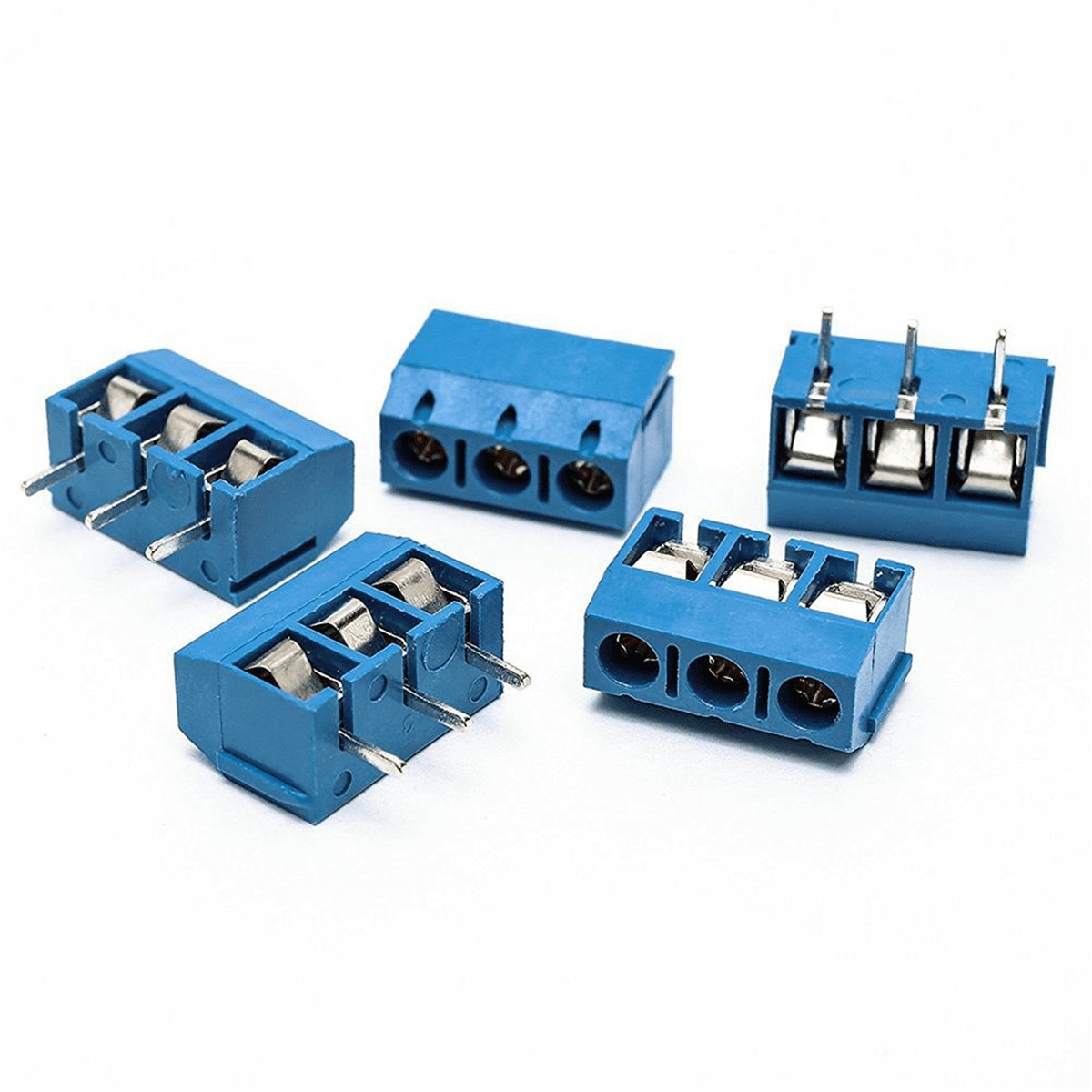 300PCS Blue ABS KF301-3P 5.08mm 3 Pin Connect Terminal Screw Terminal Connector