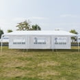 thumbnail image 3 of 10' x 30' Beach Canopy Party Tent, Outdoor Backyard Tent for Parties, Waterproof Camping Canopy with Iron Tubes, 5 Sidewalls, Canopy Tents for Outside Party, Portable Wedding Tent Patio Gazebo, Q3027, 3 of 12