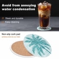 Coasters Set of 4 Tropical Palm Tree Drink Coasters with Holder ...