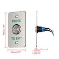 thumbnail image 4 of Botón para salir, control de acceso a la puerta, resistente al agua, acero inoxidable, 4 of 6