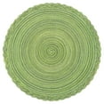 thumbnail image 6 of MeyJey 15" Braid Round Placemat Set of 6, Large Cotton Woven Non-Slip Placemat Set of 6 Heat Resistant Placemat 6 Piece, Green, 6 of 11