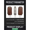 thumbnail image 3 of Key Fob Cover Compatible with Kia Seltos Forte Sportage K5 Soul Sorento Cerato Telluride NIRO 2019-2025 4 Button Leather Metal TPU Zinc Alloy Flip Key Keychain Case Holder Protector, 3 of 7