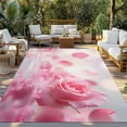 thumbnail image 3 of Fsddascl Pink Rose Fantasy Outdoor Rug for Patio/Deck/Porch, Non-Slip Large Area Rug 5 x 8 Ft, Elegance Floral Romantic Reflection Indoor Outdoor Rugs Washable Area Rugs, Camping Rug Carpet, 3 of 5