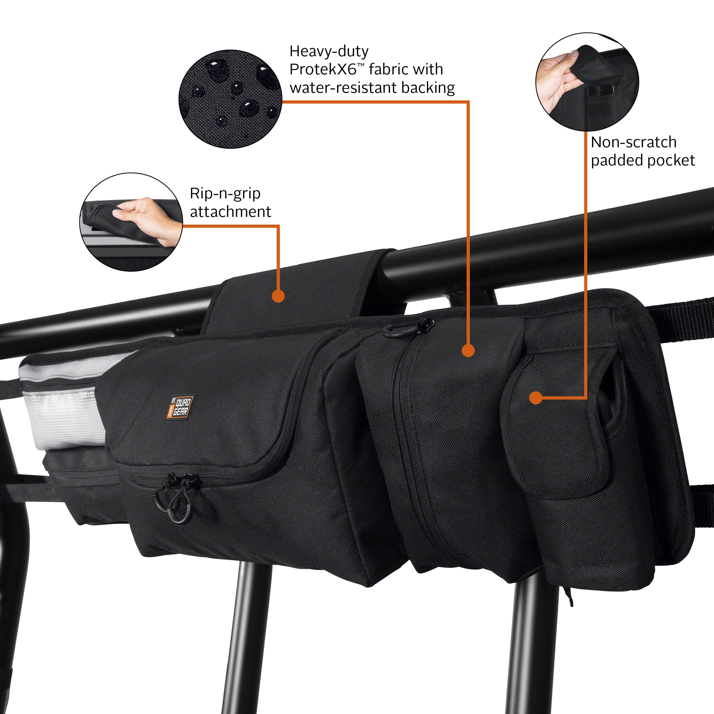 Classic Accessories QuadGear UTV Roll Cage Organizer, Black