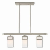 Modern Traditional Three Light Chandelier-Brushed Nickel Finish Bailey Street Home 218-Bel-2513189
