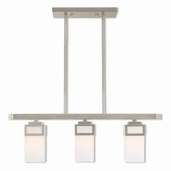 Modern Traditional Three Light Chandelier-Brushed Nickel Finish Bailey Street Home 218-Bel-2513189