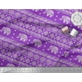 thumbnail image 2 of Soimoi Moss Georgette Fabric Aztec & Tribal Elephant Animal Fabric Prints By Yard 42 Inch Wide, 2 of 3