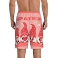 thumbnail image 3 of Bixox Men's Gnomes Hold The Letters LOVE printed lightweight casual shorts, soft sleep shorts with pockets., 3 of 7