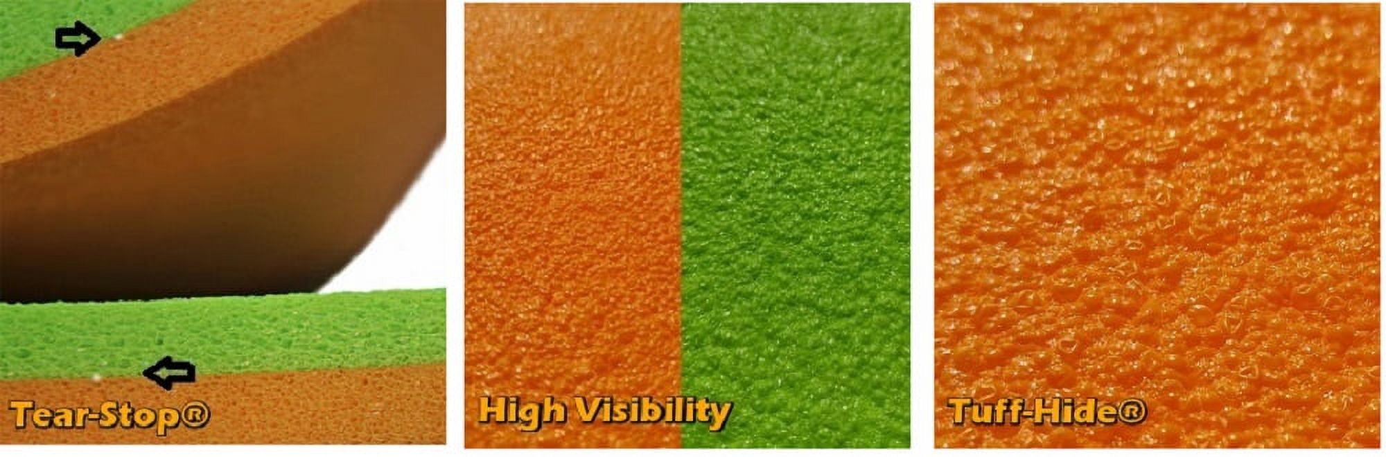 Rubber Dockie 18x6 ft Premium Foam Floating Water Mat Pad (Green & Orange)