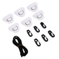 thumbnail image 1 of Stainless Steel D Ring Patch Kit, Triangular D Rings PVC Patch with Elastic Cord Hooks, Deck Rigging Kit for Inflatable Boat Kayak Dinghy SUP Surfboard Paddleboard, 1 of 7