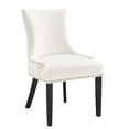 thumbnail image 2 of Modway Marquis 20.5" Velvet Dining Side Chairs in White/Black (Set of 2), 2 of 8