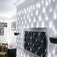 thumbnail image 3 of Solar Net String Lights, 1.5mx1.5m 100LED Solar Outdoor String Lights Backyard Patio Net Light Balcony Fence Mesh Fairy Light String Waterproof, 3 of 8