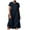 Dark Blue-01, variant on STETMN Women Summer Formal Dresses 2025 Loose Cotton and Linen Round Neck Half Sleeve Midi Dress